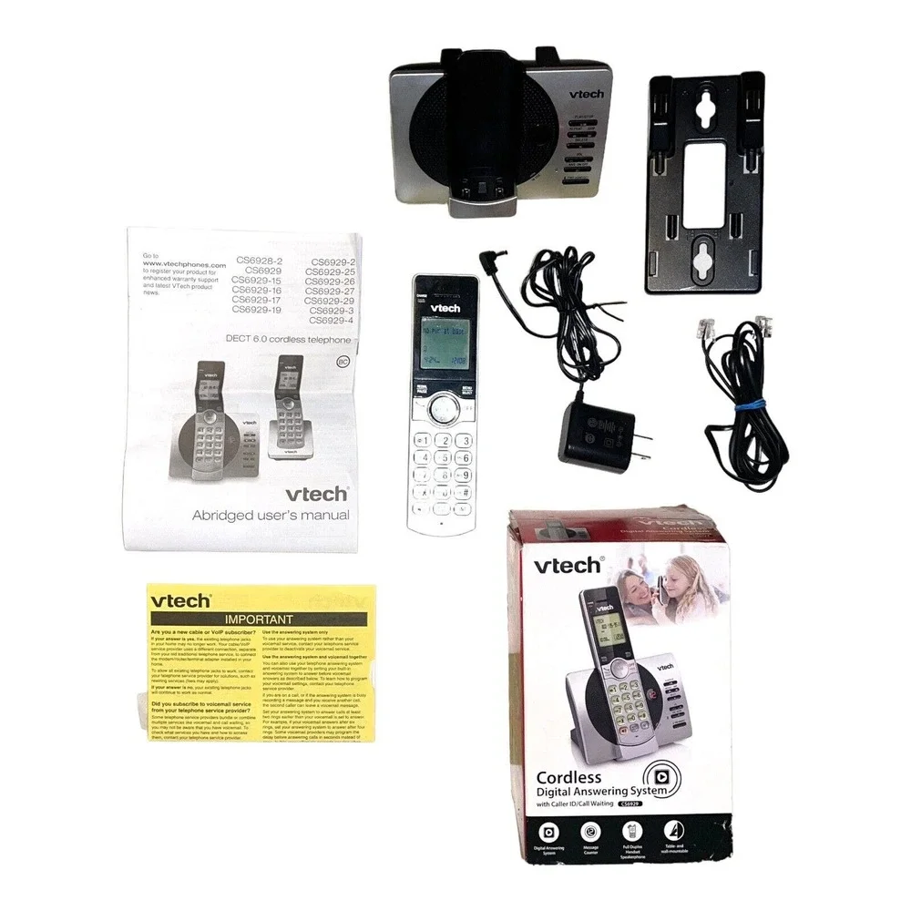 VTech CS6929 Cordless Digital Answering System with Caller ID and Call Waiting.